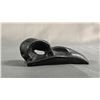 Image 3 : CARVED OBSIDIAN RAVEN SKULL: APPROX. 4" LONG X 1.5" TALL