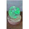 Image 5 : 3" QUARTZ CRYSTAL SPHERE ON WOOD LED ILLUMINATED BASE: SELECTABLE LIGHT COLOURS & MODES