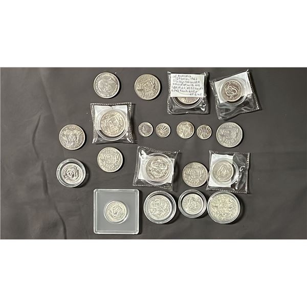 COLLECTION OF ASSORTED AUSTRALIAN COINS: SOME IN CAPSULES