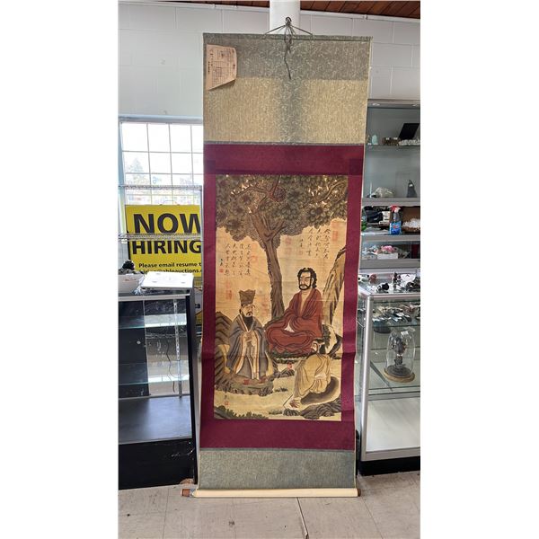 CALLIGRAPHY & ARHAT PORTRAIT SCROLL