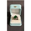 Image 2 : BURMESE SPINACH GREEN JADEITE RING IN BOX: SIZE 10.5
