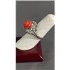 Image 2 : JAPANESE RED CORAL FLOWER RING: SIZE 6.5