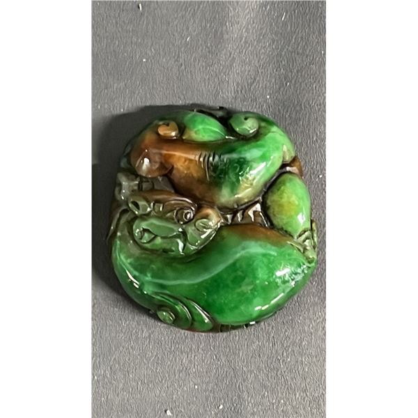 SPINACH GREEN JADEITE PENDANT
