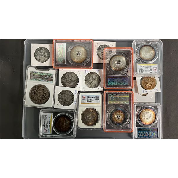 CASE OF VARIOUS COINS & TOKENS (UNKNOWN AUTHENTICITY)
