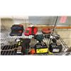 Image 1 : ASSORTED TOOLS INCLUDING; (2) MAKITA CORDLESS DRILLS WITH BATTERIES, POWER IT! CORDLESS DRILL,