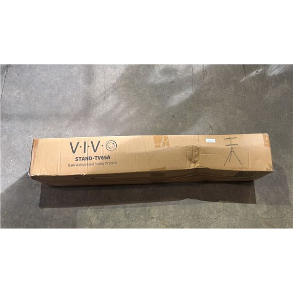VIVO DARK WALNUT EASEL STUDIO TV STAND MODEL STAND-TV65A