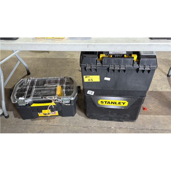 (3) ASSORTED STANLEY TOOLBOXES WITH ASSORTED TOOL CONTENTS