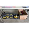 Image 1 : DEWALT TOOLBOX WITH TOOL CONTENTS, DEWALT TOOL BAG WITH TOOL CONTENTS & BOX OF ASSORTED TOOL