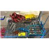 Image 1 : ASSORTED TOOLS INCLUDING; DRILL BIT SETS, WRENCH SET, LEVEL, RATCHET STRAP & MORE