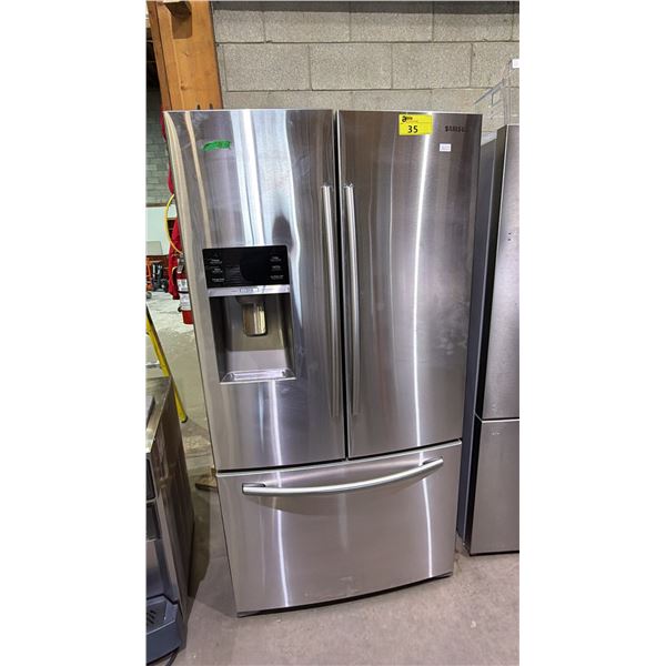 SAMSUNG 36"W STAINLESS STEEL FRENCH DOOR REFRIGERATOR WITH BOTTOM FREEZER DRAWER