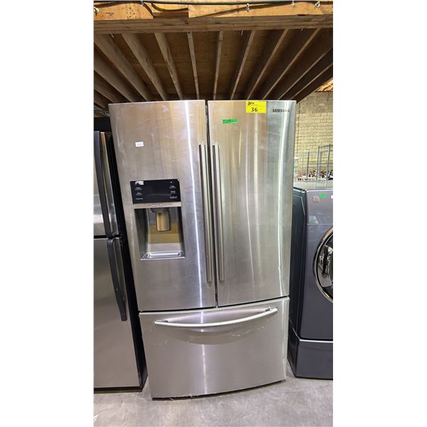 SAMSUNG 36"W STAINLESS STEEL FRENCH DOOR REFRIGERATOR WITH BOTTOM FREEZER DRAWER