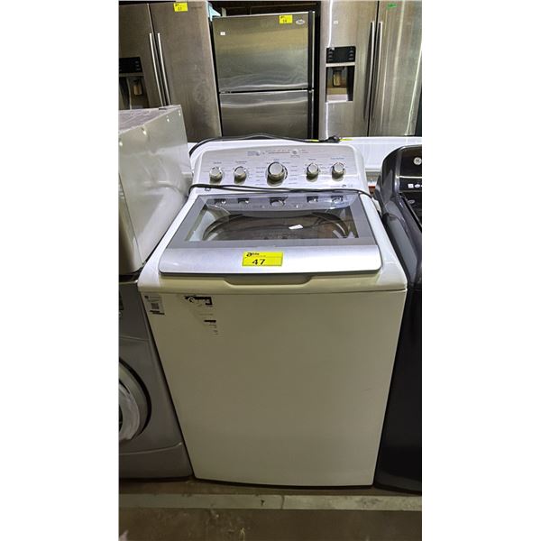 GE WHITE TOP LOAD DEEP FILL HE CLOTHES WASHER