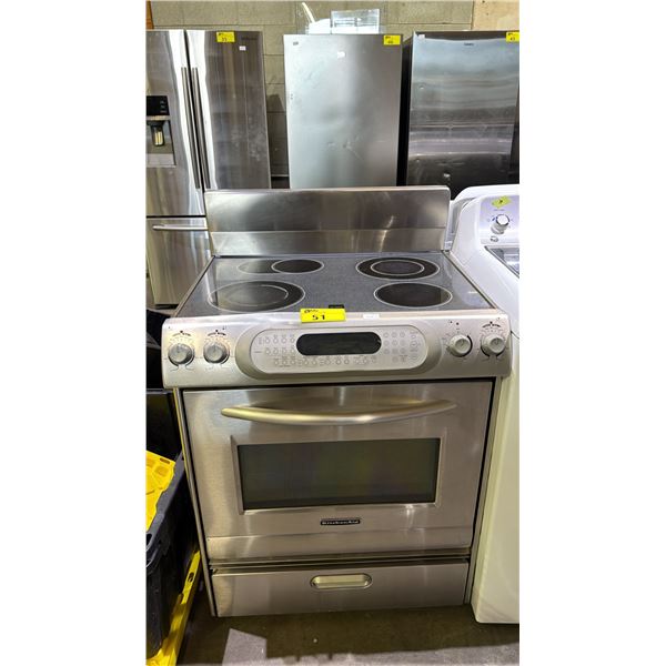 KITCHENAID STAINLESS STEEL ELECTRIC RANGE WITH CONVECTION OVEN