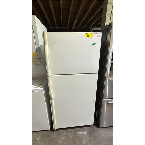 KENMORE 30"W WHITE SWING DOOR REFRIGERATOR WITH TOP SWING DOOR FREEZER