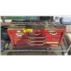Image 2 : SHELF OF ASSORTED ITEMS INCLUDING TOOL BOX AND HOSE AND CAR MATS