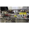 Image 1 : SHELF OF ASSORTED ITEMS INCLUDING SET OF GOLF CLUB AND BICYCLE HANDLE