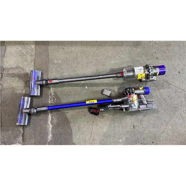(2) DYSON CORDLESS STICK VACUUM CLEANERS (WORKING CONDITION UNKNOWN)