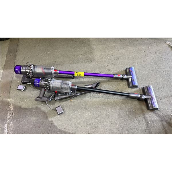 (2) DYSON CORDLESS STICK VACUUM CLEANERS (WORKING CONDITION UNKNOWN)