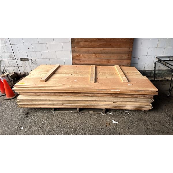PALLET OF PLYWOOD SHEETS: *MUST TAKE ALL ON PALLET*