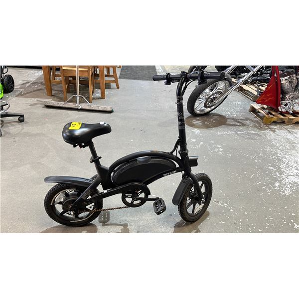JETSON BLACK ELECTRIC BIKE - *NO CHARGER/WORKING CONDITION UNKNOWN/MAY BE MISSING PARTS & OR PIECES*
