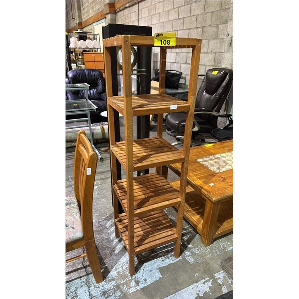5-TIER WOOD SHELVING UNIT 15" X 15" X 55"