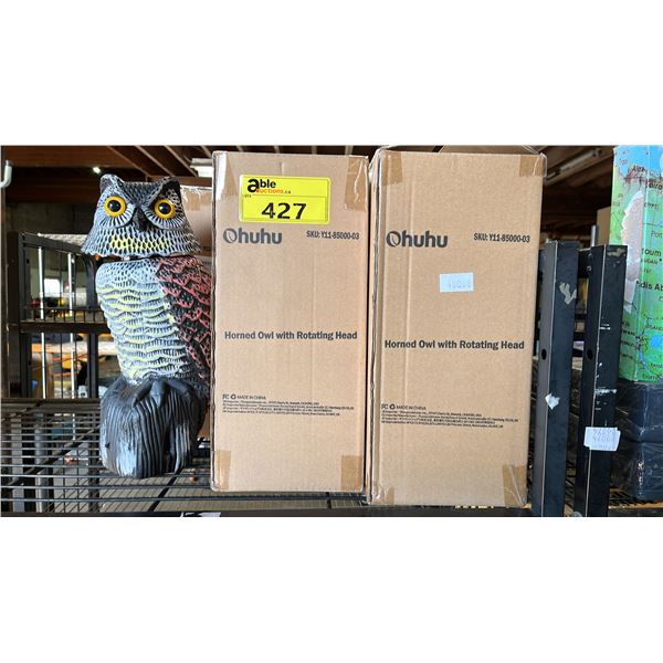 *NEW IN BOX* (5) SOLAR POWERED OWLS
