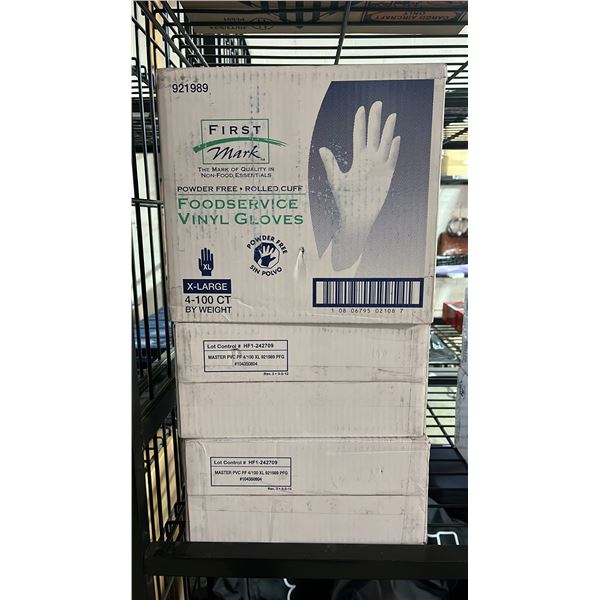 *NEW* (3) BOXES OF POWDER FREE FOOD SERVICE GLOVES: SIZE X-LARGE