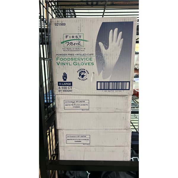 *NEW* (3) BOXES OF POWDER FREE FOOD SERVICE GLOVES: SIZE X-LARGE