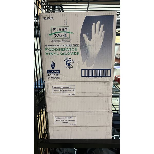 *NEW* (3) BOXES OF POWDER FREE FOOD SERVICE GLOVES: SIZE X-LARGE