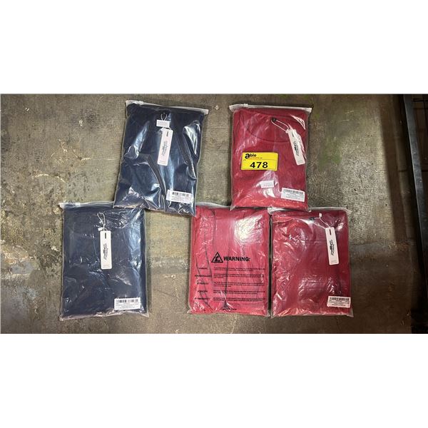 *NEW WITH TAGS* (2) BLUE SIZE L KNITTED SEATER DRESSES & (2) RED SIZE S KNITTED SWEATER DRESSES