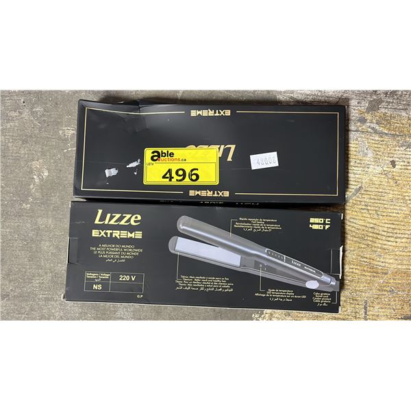 *NEW IN BOX* (2) LIZZE EXTREME FLAT IRONS - UP TO 250C/480F