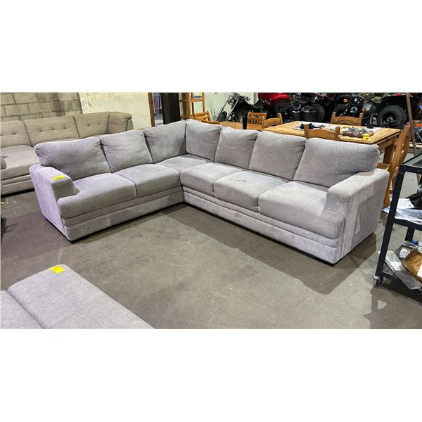 2-PC FABRIC SECTIONAL SOFA (SOME CLEANING REQUIRED)