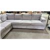 Image 2 : 2-PC FABRIC SECTIONAL SOFA (SOME CLEANING REQUIRED)