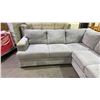 Image 3 : 2-PC FABRIC SECTIONAL SOFA (SOME CLEANING REQUIRED)