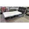 Image 2 : FABRIC OTTOMAN/PULL-OUT SINGLE SIZE MEMORY FOAM BED