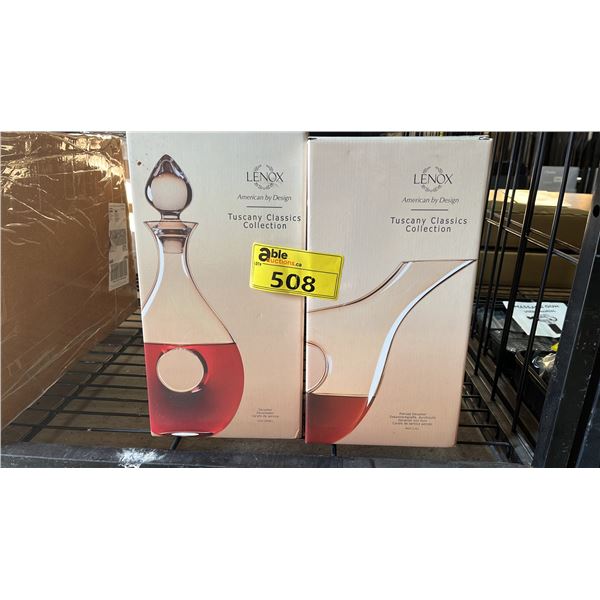 *NEW IN BOX* LENOX TUSCANY CLASSICS DECANTER & LENOX TUSCANY CLASSICS  PIERCED DECANTER