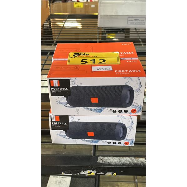 *NEW IN BOX* (4) PORTABLE BLUETOOTH SPEAKERS