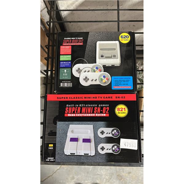 *NEW IN BOX* SUPER MINI SN-02 TV GAME CONSOLE & SUPER MINI SEC GAME CONSOLE