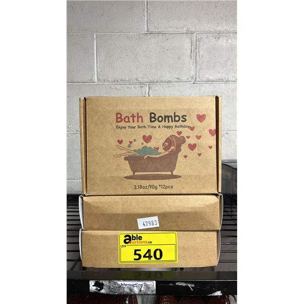 *NEW IN BOX* (3) SETS OF BATH BOMBS