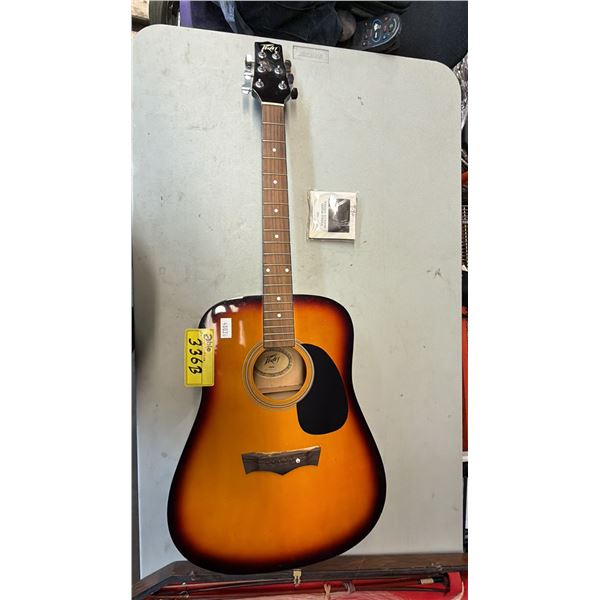 PEAVEY ACOUSTIC GUITAR WITH NEW STRINGS