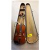 Image 1 : VINTAGE VIOLIN AND STRINGS WITH A CASE