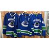 Image 1 : (3) ASSORTED VANCOUVER CANUCKS HOCKEY JERSEYS INCLUDING; ADIDAS ELIAS PETTERSSON SIZE 54, ADIDAS