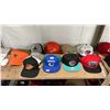 Image 1 : SHELF OF ASSORTED HATS INCLUDING; VANCOUVER CANUCKS, BC LIONS & VANCOUVER GRIZZLIES