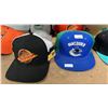 Image 3 : SHELF OF ASSORTED HATS INCLUDING; VANCOUVER CANUCKS, BC LIONS & VANCOUVER GRIZZLIES
