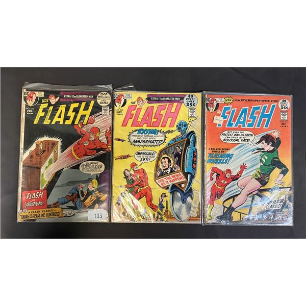 (3) DC THE FLASH COMIC BOOKS #210, 211 & 212