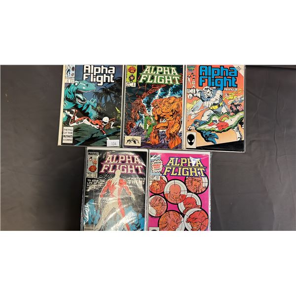 (5) MARVEL ALPHA FLIGHT COMIC BOOKS #9, 11 & 12, ANNUAL #1 & GIANT-SIZED ANNUAL #2