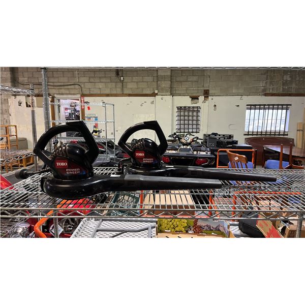 (2) TORO POWER SWEEP 2 SPEED BLOWERS: *TESTED WORKING*