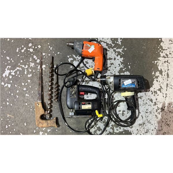 BLACK & DECKER VARIABLE SPEED DRILL. SEARS VARIABLE SPEED DRILL. SKILL CLASSIC JIG SAW