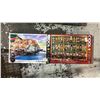 Image 2 : 6 X 1,000 PIECE JIGSAW PUZZLES & 2 PACKAGES OF 6 NEW ORNAMENTS
