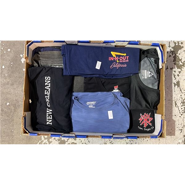 (10) ASSORTED MEN'S SHIRTS: (8) T-SHIRTS & (2) PULLOVERS